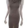 ALL SAINTS Rozmiar 34 Kolor Szary Drapowany dekolt Sukienka Bodycon Bezrękawnik Do Kolan Materiał Wiskoza 100%