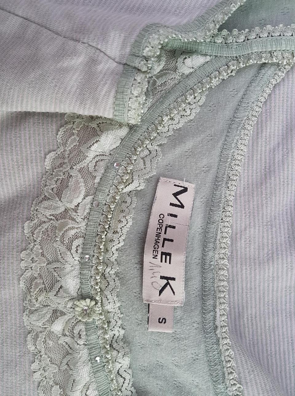 Mille k Rozmiar S Kolor Zielony Dekolt U Bluzka Bezrękawnik Materiał Bawełna