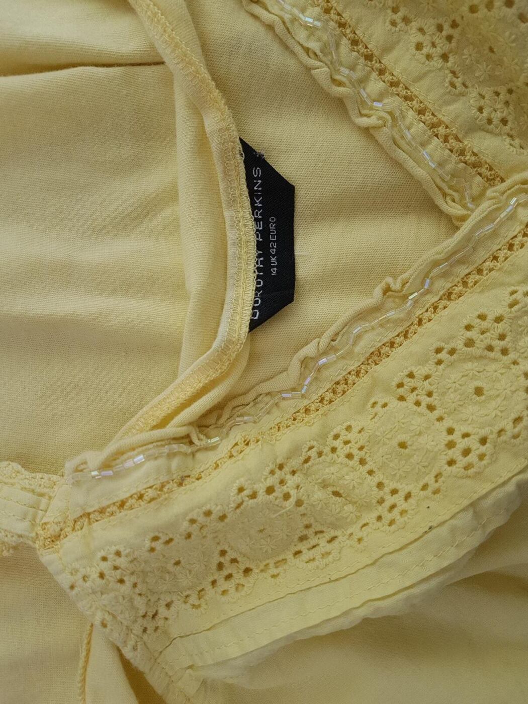Dorothy perkins Rozmiar 42 (14) Kolor Żółty Dekolt Serce Tunika Bluzka Bezrękawnik Dorothy perkins Rozmiar 42 (14) Kolor Żółty Dekolt Serce Tunika Bluzka Bezrękawnik