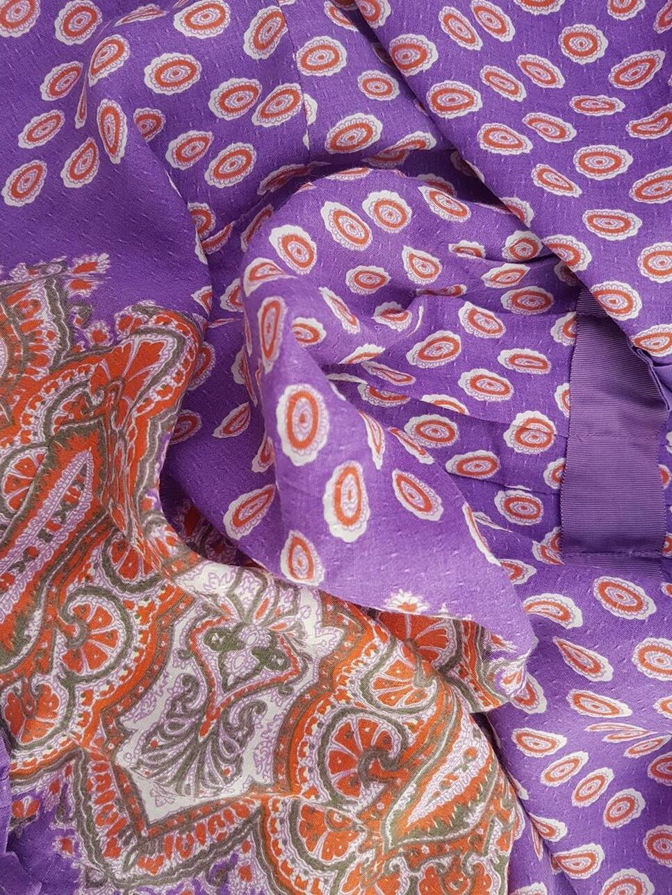 Noa noa Rozmiar S Kolor Fioletowy Paisley Kwadratowy dekolt Tunika Bluzka Krótki rękaw Noa noa Rozmiar S Kolor Fioletowy Paisley Kwadratowy dekolt Tunika Bluzka Krótki rękaw