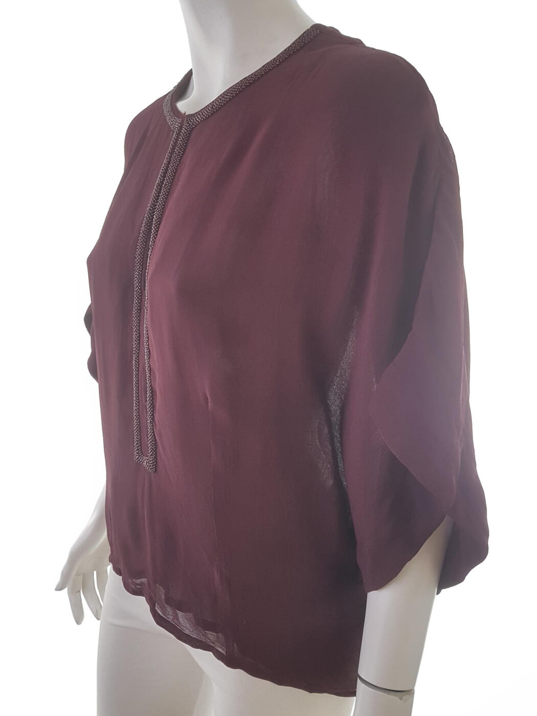 20190822_120726.jpg Noa noa Rozmiar 38 Kolor Fioletowy Keyhole Crew Neck Bluzka Krótki rękaw Materiał Wiskoza