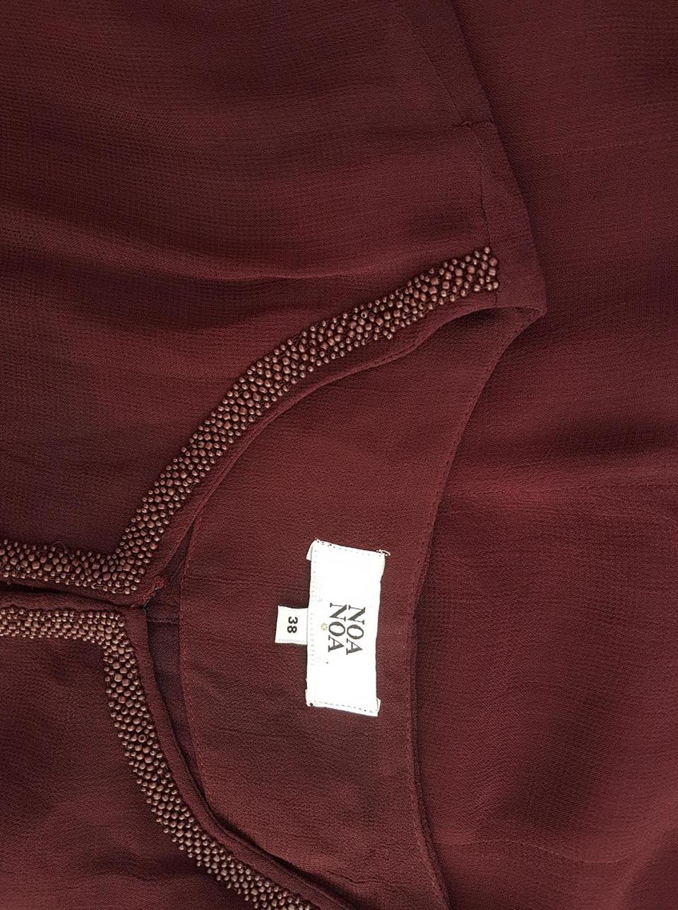 20190822_120752.jpg Noa noa Rozmiar 38 Kolor Fioletowy Keyhole Crew Neck Bluzka Krótki rękaw Materiał Wiskoza
