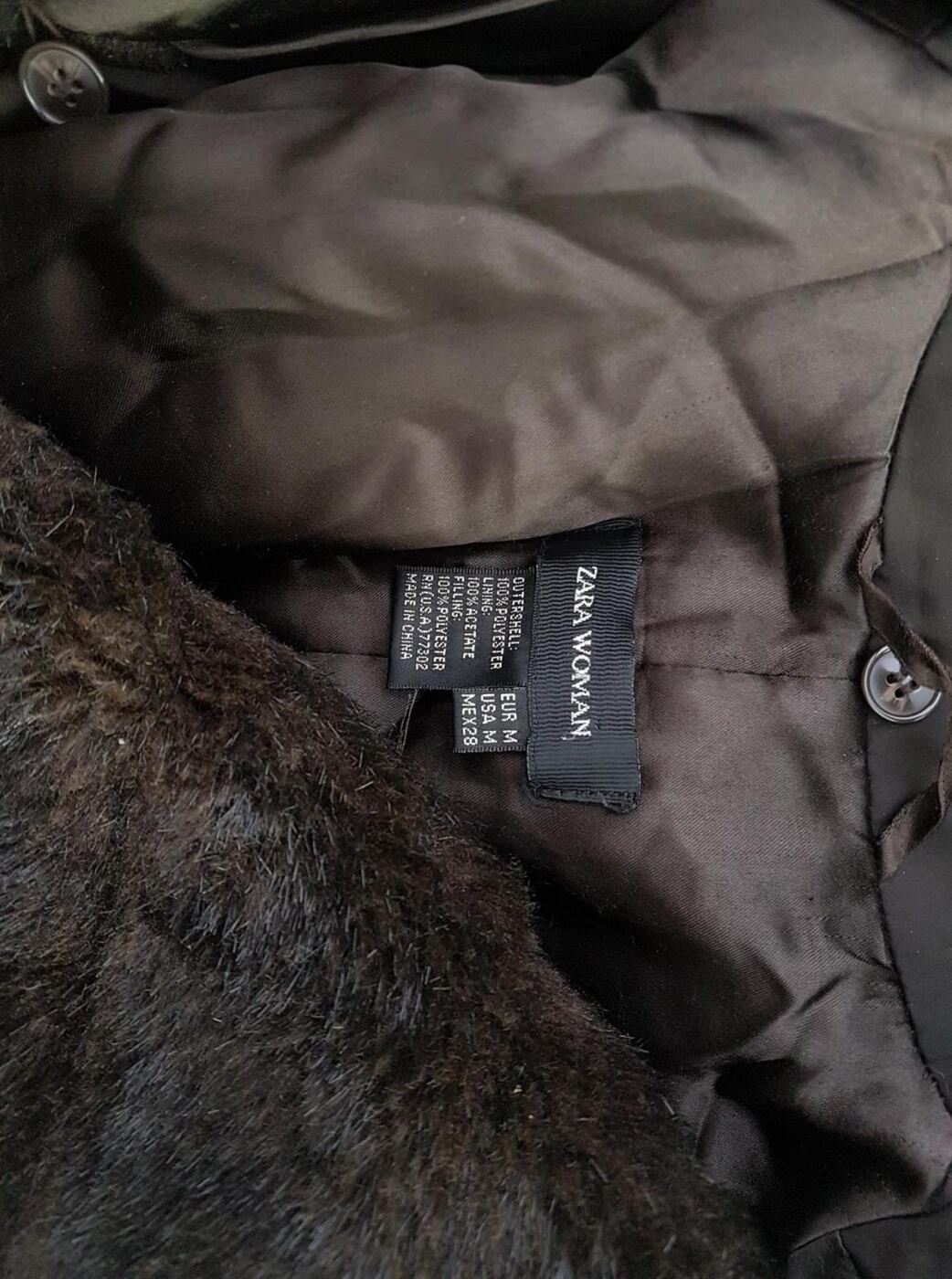 20190822_161453.jpg Zara Rozmiar M Kolor Brązowy Płaszcz Długi rękaw