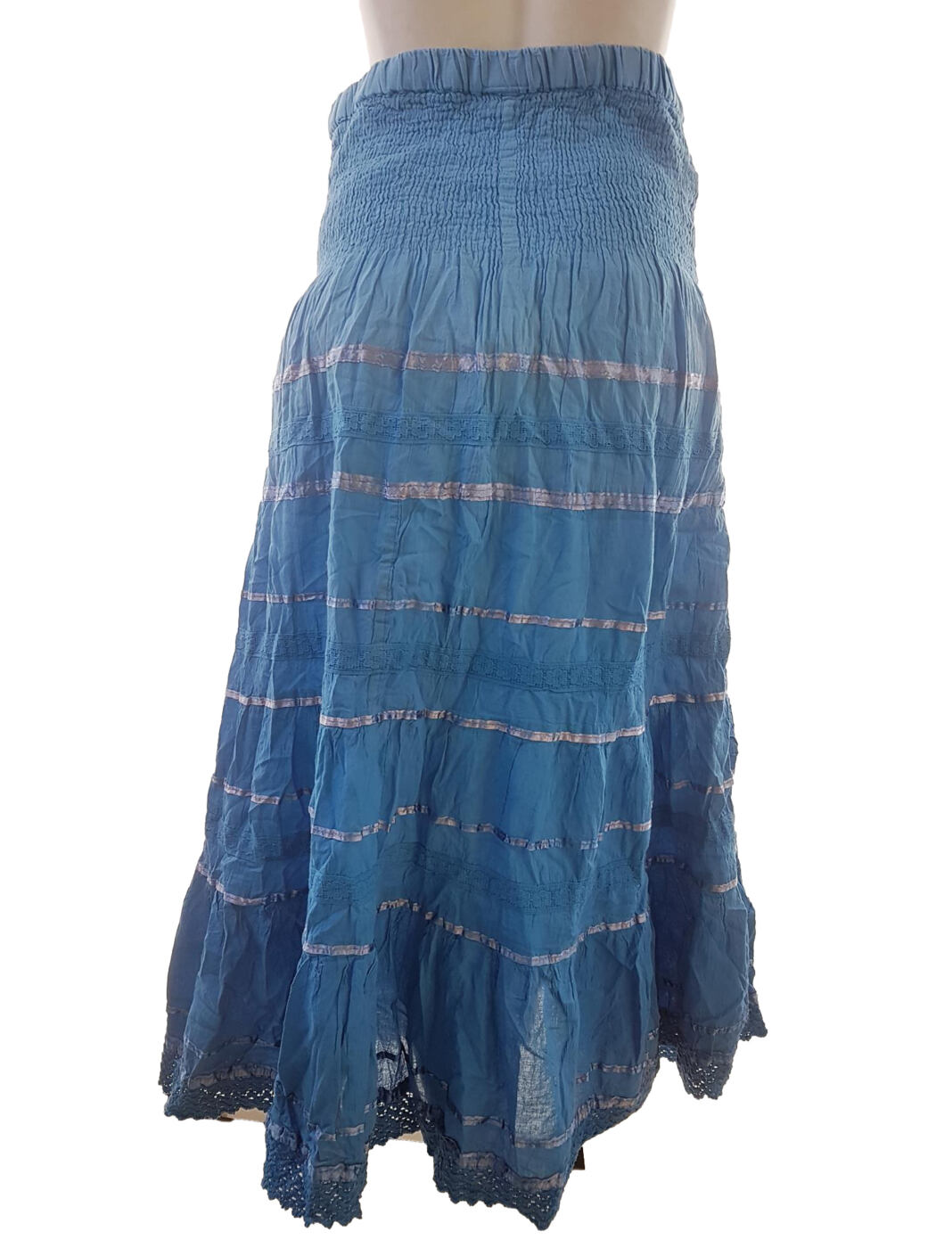 20190823_104620.jpg Yuli Rozmiar FREE SIZE Kolor Niebieski Spódnica Maxi Długa Materiał Bawełna