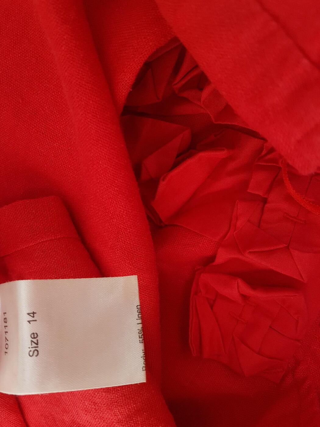 Epilogue Rozmiar 42 Kolor Czerwony Kwadratowy dekolt Tunika Bluzka Krótki rękaw Materiał Len Epilogue Rozmiar 42 Kolor Czerwony Kwadratowy dekolt Tunika Bluzka Krótki rękaw Materiał Len