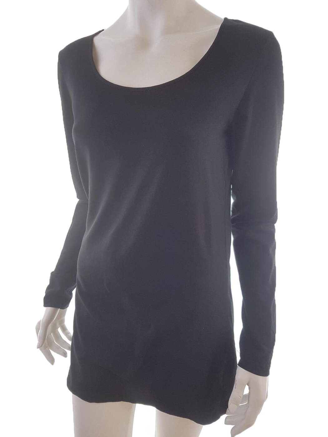 Vero moda Rozmiar XL Kolor Czarny Okrągły dekolt Sukienka Mini Długi rękaw Krótka Materiał Bawełna