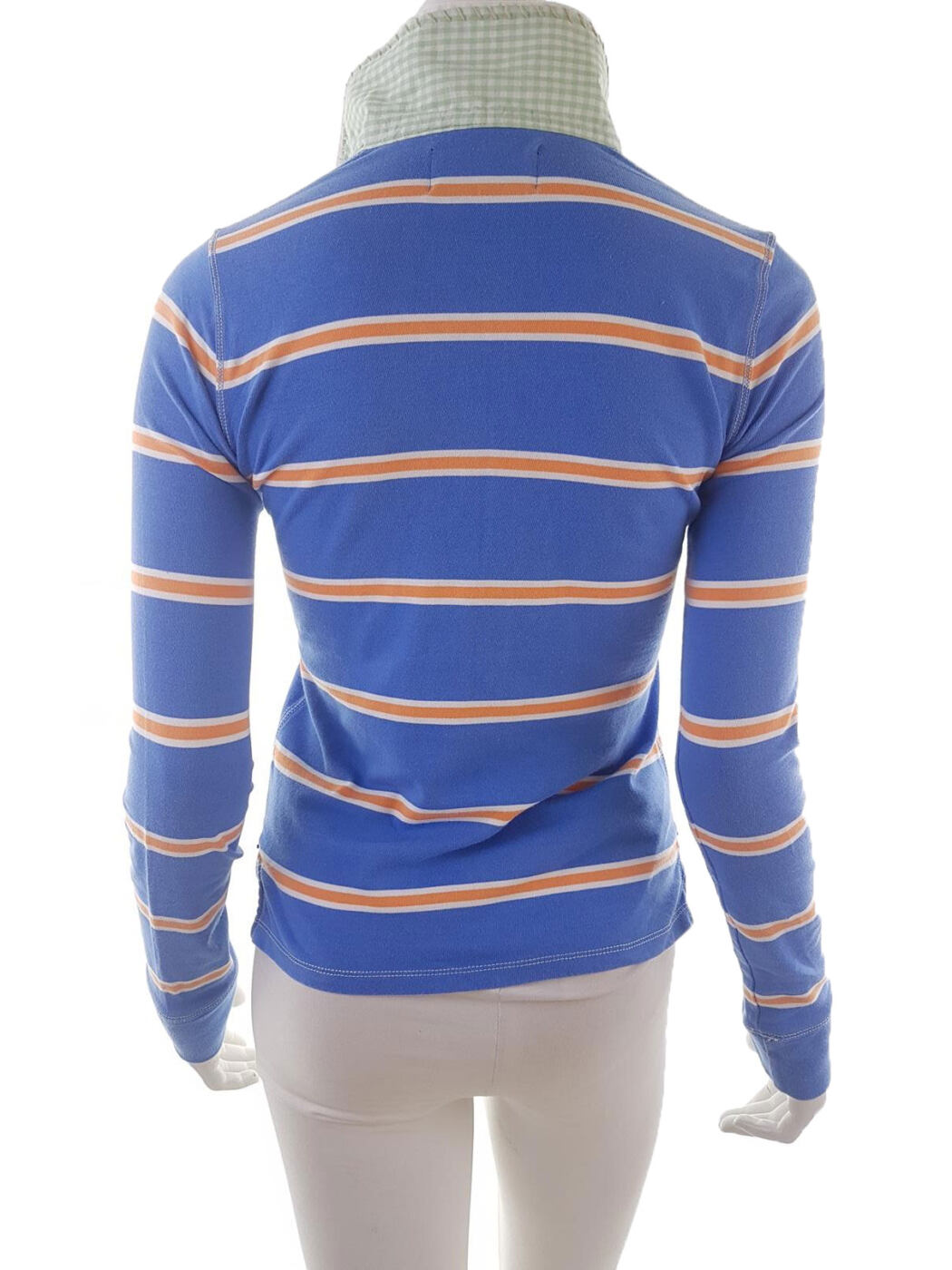 20190828_151845.jpg Ralph Lauren Polo Jeans Company Rozmiar S Kolor Niebieski Pasy Kołnierz Koszulka Polo Długi rękaw Materiał Bawełna 100%