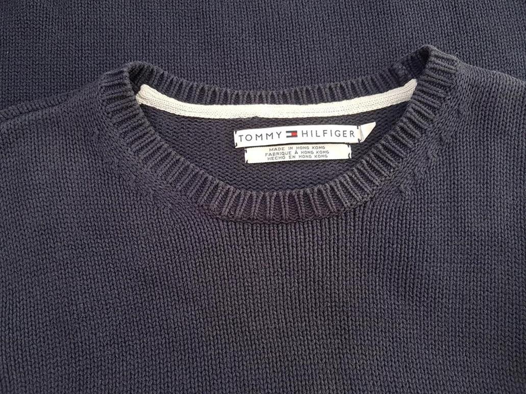20190829_153131.jpg Tommy hilfiger Rozmiar S Kolor Granatowy Crew Neck Sweter Długi rękaw Materiał Bawełna 100% Cienka dzianina