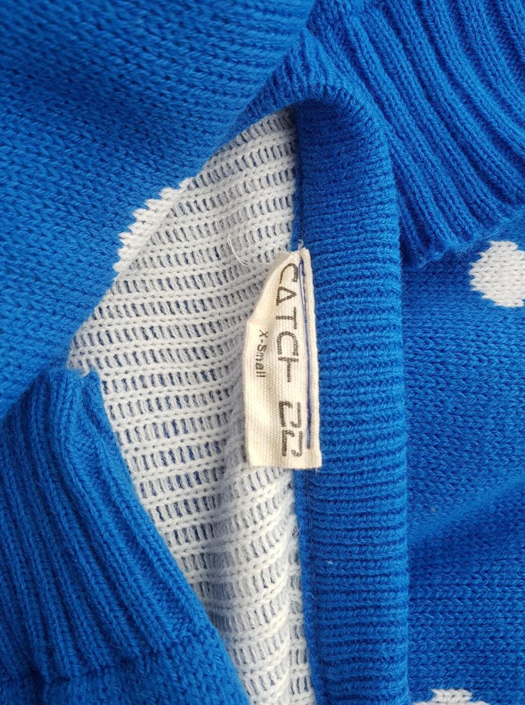 20191113_150421.jpg Merry Christmas Rozmiar XS Kolor Niebieski Crew Neck Sweter Świąteczny Gwiazdka Długi rękaw Materiał Akryl Gruba dzianina