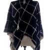 River island Rozmiar M/L Kolor Czarny Krata W serek Peleryna Kardigan Rękaw 3/4 Materiał Bawełna Cienka dzianina