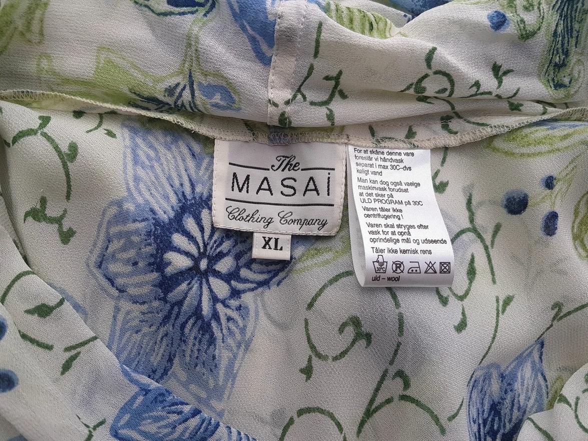 20200129_145729_r1.jpg The Masai Rozmiar XL Kolor Zielony Drapowany dekolt Bluzka Krótki rękaw Materiał Wiskoza 100%