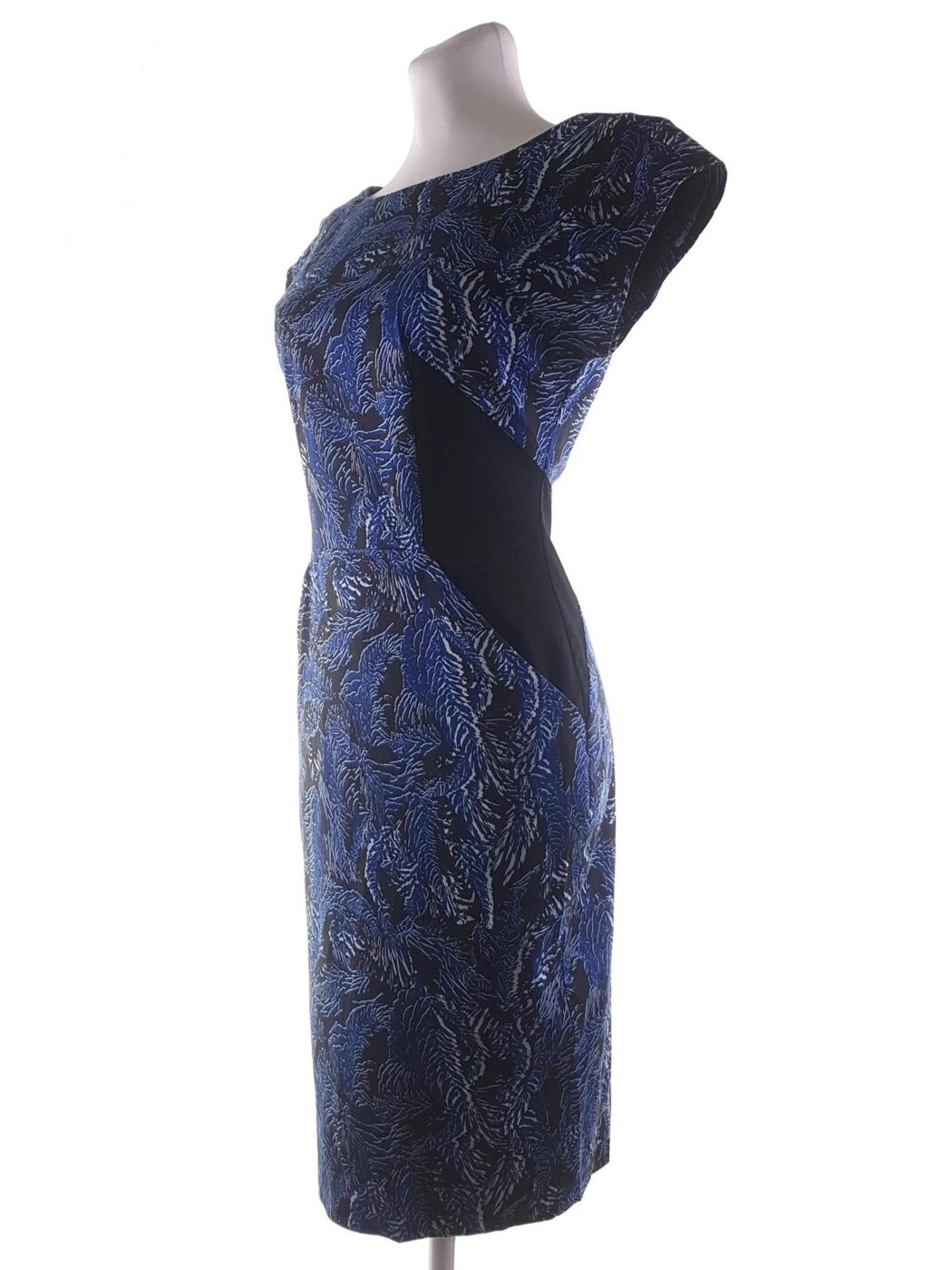 Matthew Williamson Lindex Rozmiar 34 Kolor Niebieski W łódkę Sukienka Bodycon Krótki rękaw Do Kolan Materiał Bawełna Matthew Williamson Lindex Rozmiar 34 Kolor Niebieski W łódkę Sukienka Bodycon Krótki rękaw Do Kolan Materiał Bawełna
