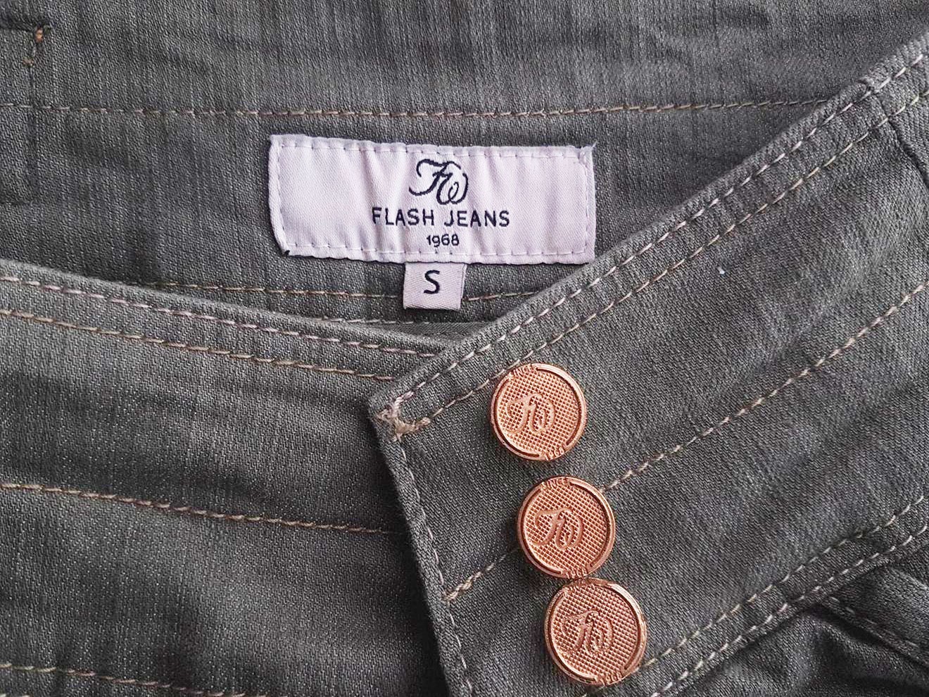 20200130_135412.jpg Flash Jeans Rozmiar S Kolor Khaki Spódnica Prosta i Ołówkowa Do Kolan Materiał Bawełna