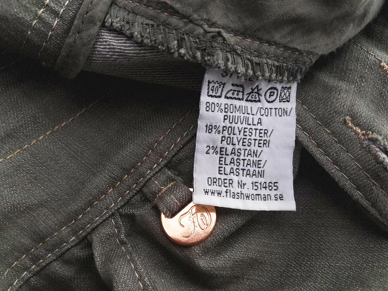 20200130_135431.jpg Flash Jeans Rozmiar S Kolor Khaki Spódnica Prosta i Ołówkowa Do Kolan Materiał Bawełna
