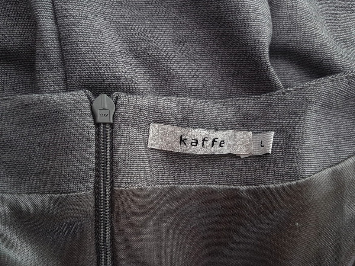 Kaffe Rozmiar L Kolor Szary W serek Sukienka A-Line Bezrękawnik Midi