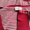 Ann Taylor Loft Rozmiar 42-44 Kolor Bordowy Pasy W serek Kardigan Zapinany Krótki rękaw Cienka dzianina