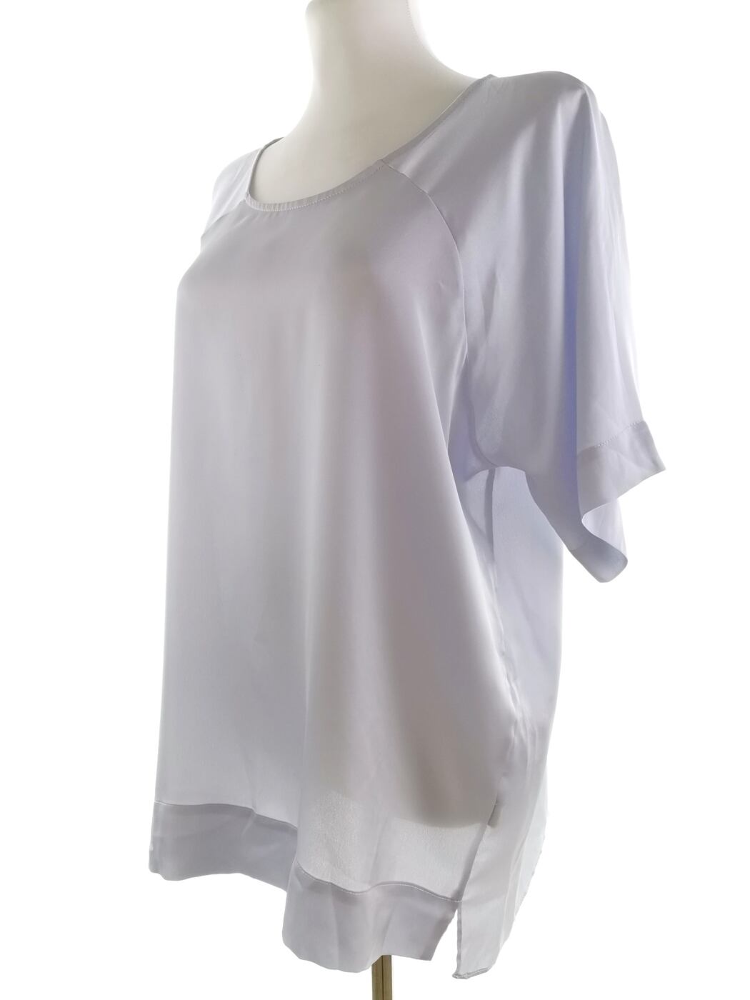 River island Rozmiar 14 (40) Kolor Niebieski Okrągły dekolt Bluzka Rękaw 3/4