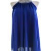 River island Rozmiar 10 yares 140cm (XS/S) Kolor Niebieski Halter Tunika Bluzka Bezrękawnik