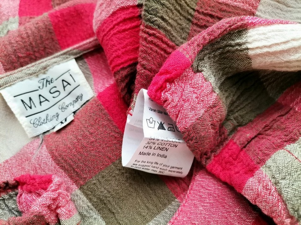 The Masai Rozmiar M Kolor Kolorowa Krata Okrągły dekolt Tunika Bluzka Rękaw 3/4 Materiał Wiskoza The Masai Rozmiar M Kolor Kolorowa Krata Okrągły dekolt Tunika Bluzka Rękaw 3/4 Materiał Wiskoza