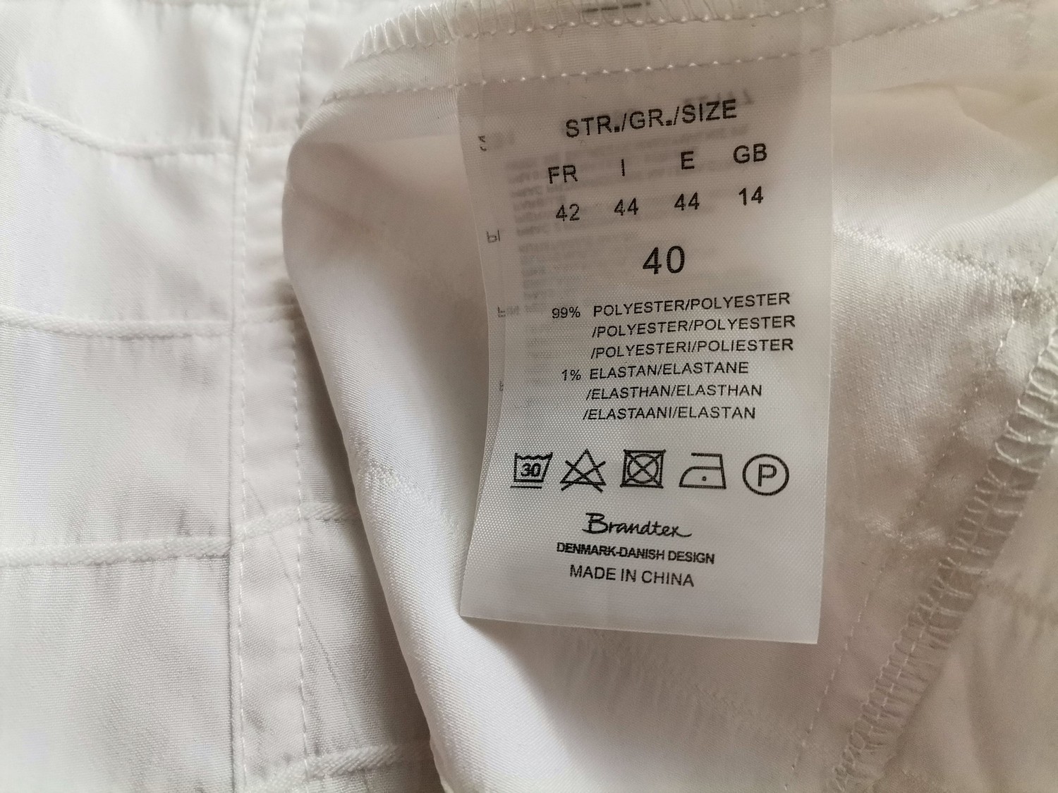 Brandtex Rozmiar 40 Kolor Biały Kołnierz Koszula Zapinana Bluzka Rękaw 3/4