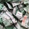 Superdry Rozmiar M Kolor Zielony Krata Kołnierz Tunika Zapinana Bluzka Długi rękaw Materiał Bawełna 100%