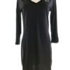 Hugo Boss Rozmiar M Kolor Czarny W serek Sukienka Bodycon Rękaw 3/4 Do Kolan Materiał Modal