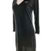 Hugo Boss Rozmiar M Kolor Czarny W serek Sukienka Bodycon Rękaw 3/4 Do Kolan Materiał Modal