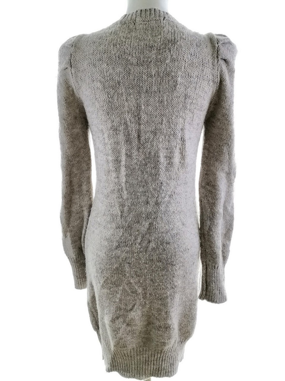 IMG_20200904_100315.jpg BCBG MAXAZRIA Rozmiar M Kolor Szary W serek Długi Zapinany Kardigan Płaszcz Długi rękaw Materiał Akryl Otwarta dzianina