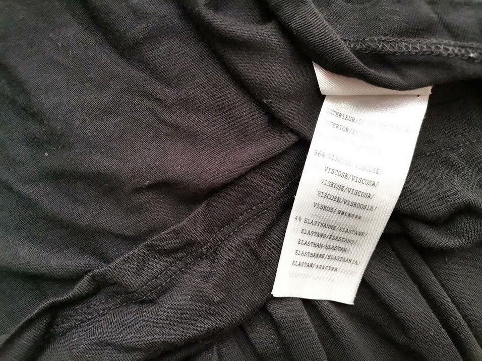 Colline Rozmiar 42/44 Kolor Czarny Okrągły dekolt Sukienka Blouson Krótki rękaw Midi Materiał Wiskoza Colline Rozmiar 42/44 Kolor Czarny Okrągły dekolt Sukienka Blouson Krótki rękaw Midi Materiał Wiskoza