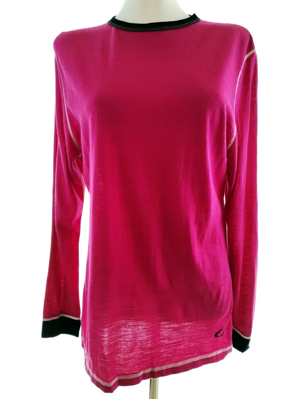 ULVANG Rozmiar XL Kolor Fuksja Crew Neck Bluzka Długi rękaw Materiał Wełna