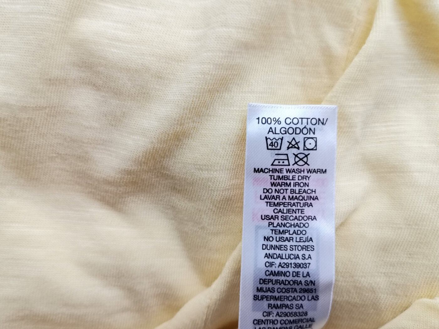 Dunnes Rozmiar L Kolor Żółty Okrągły dekolt Bluzka Krótki rękaw Materiał Bawełna 100%