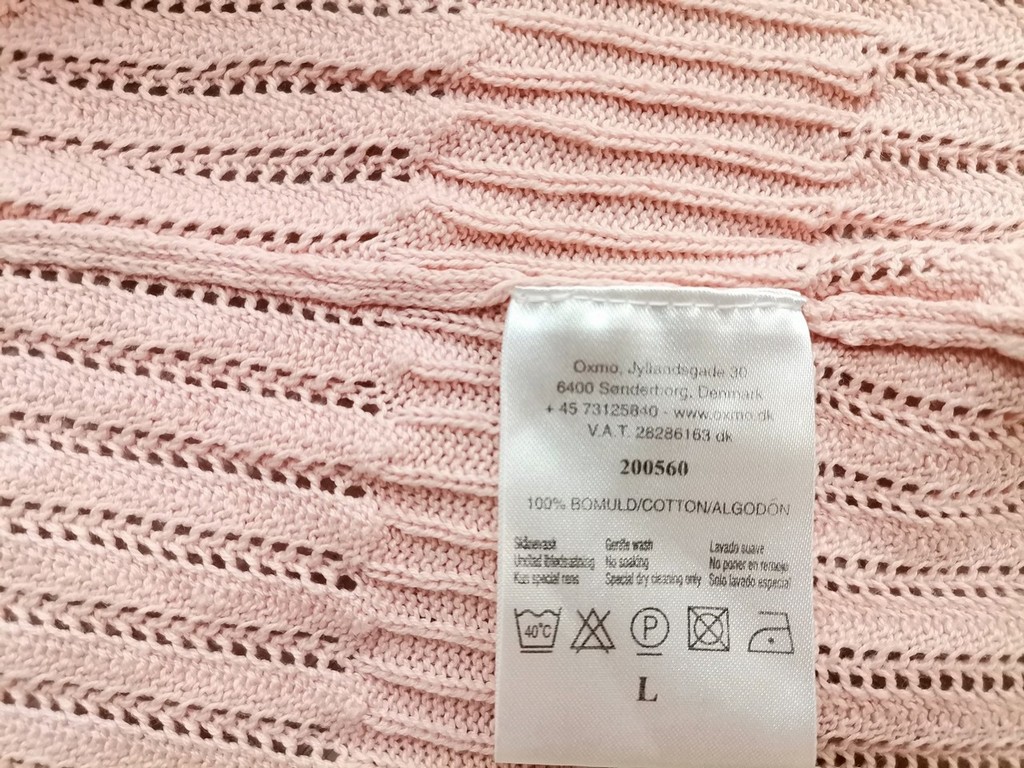 IMG_20200910_124219.jpg Oxmo Rozmiar L Kolor Różowy Głęboki Serek Bluzka Zapinana Krótki rękaw Materiał Bawełna 100%