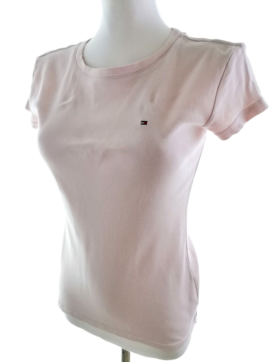 IMG_20200910_150044.jpg Tommy hilfiger Rozmiar XS Kolor Pudrowy Róż Crew Neck T-Shirt Krótki rękaw Materiał Bawełna 100%