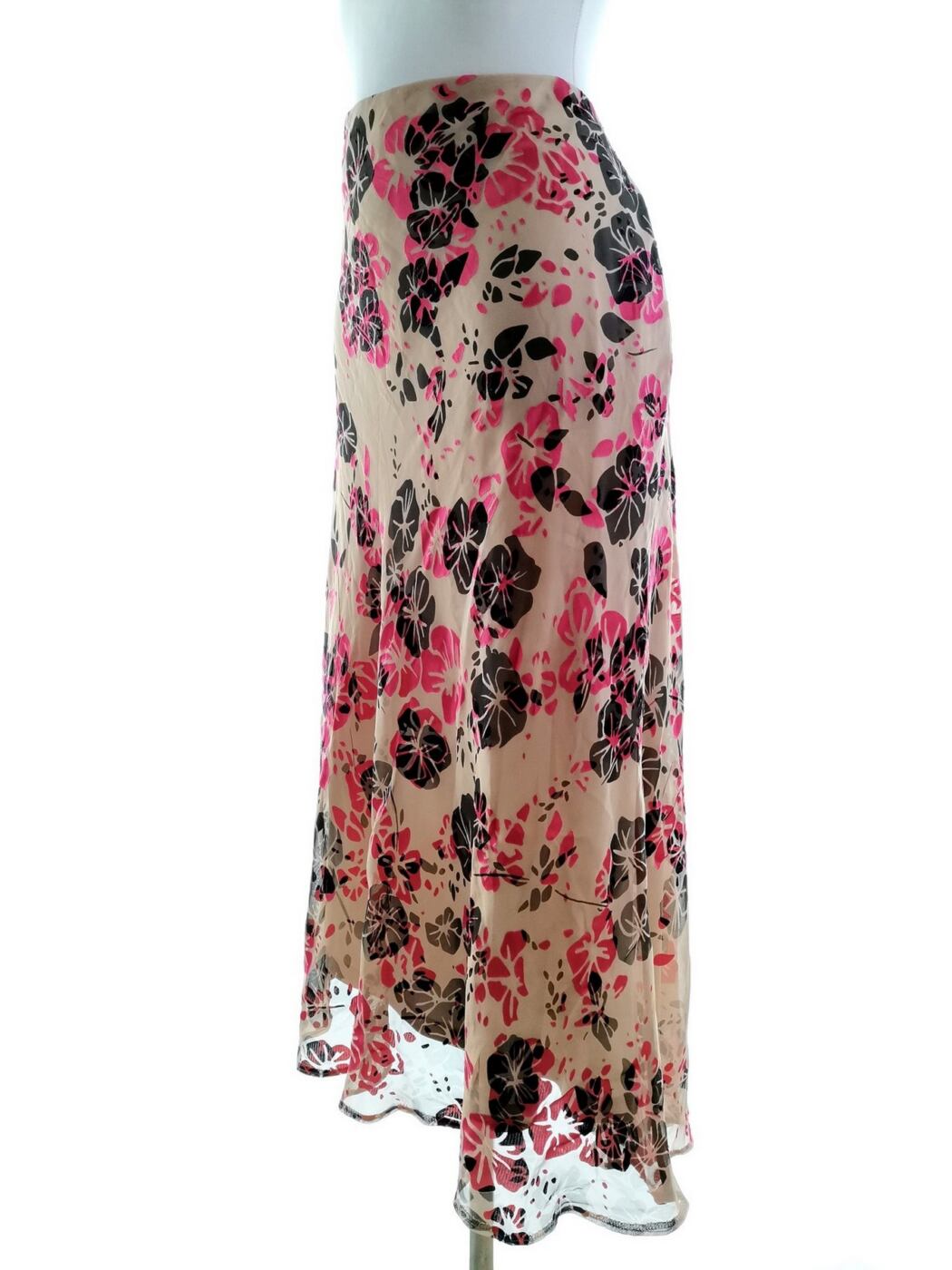 IMG_20200911_112738.jpg DEBENHAMS Rozmiar 16 (44) Kolor Beżowy Spódnica Maxi Długa