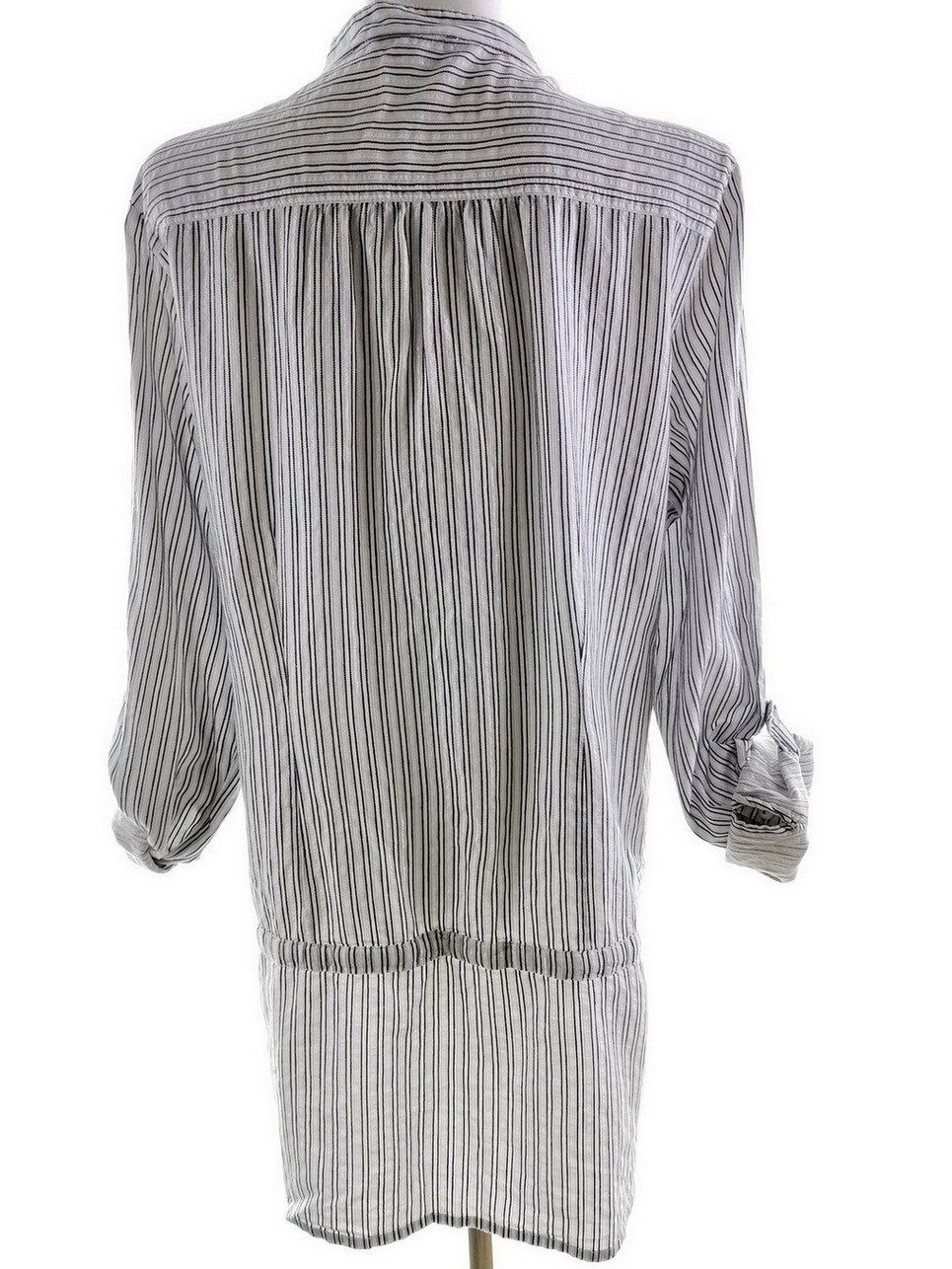 Dorothy perkins Rozmiar 16 (44) Kolor Niebieski Pasy Split Crew Neck Tunika Zapinana Bluzka Długi rękaw Materiał Bawełna Dorothy perkins Rozmiar 16 (44) Kolor Niebieski Pasy Split Crew Neck Tunika Zapinana Bluzka Długi rękaw Materiał Bawełna