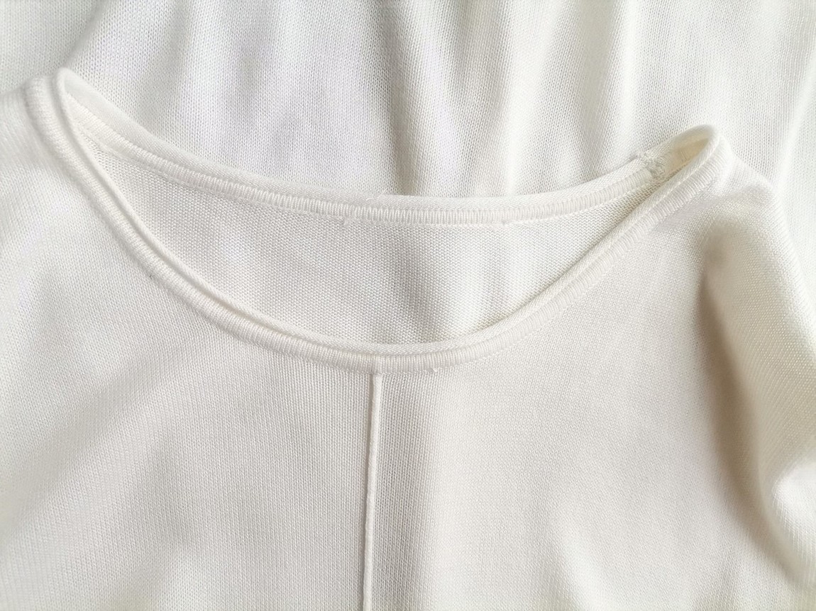 Vintage Rozmiar L Kolor Biały Okrągły dekolt Tunika Bluzka Rękaw 3/4 Vintage Rozmiar L Kolor Biały Okrągły dekolt Tunika Bluzka Rękaw 3/4