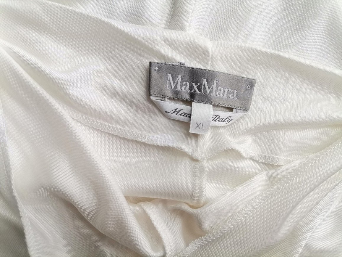 IMG_20200911_134546.jpg Maxmara Rozmiar XL Kolor Biały Drapowany dekolt Bluzka Krótki rękaw