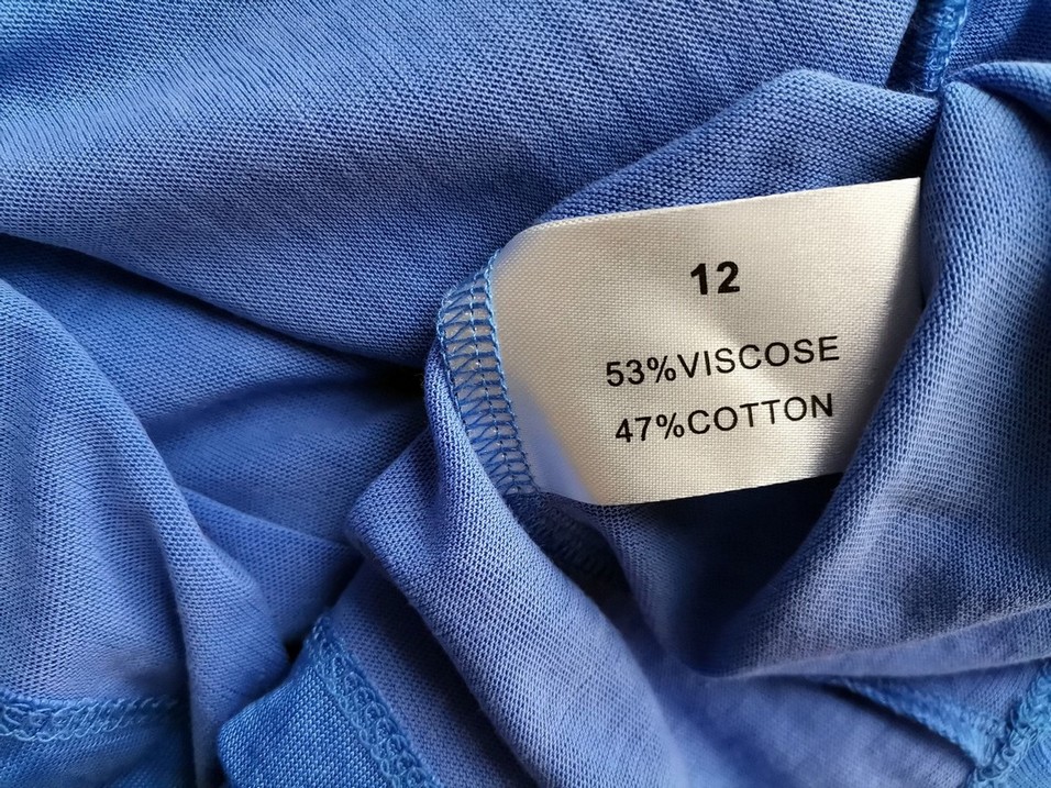 PIED A TERRE Rozmiar 12 (40) Kolor Niebieski W serek Bluzka Krótki rękaw Materiał Wiskoza