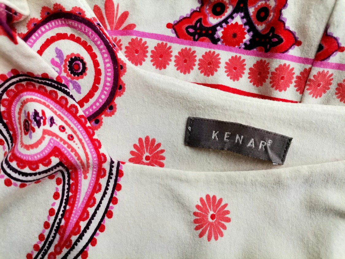 Kenar Rozmiar 14 (42) Kolor Beżowy Paisley Kwadratowy dekolt Tunika Bluzka Krótki rękaw Materiał Wiskoza Kenar Rozmiar 14 (42) Kolor Beżowy Paisley Kwadratowy dekolt Tunika Bluzka Krótki rękaw Materiał Wiskoza