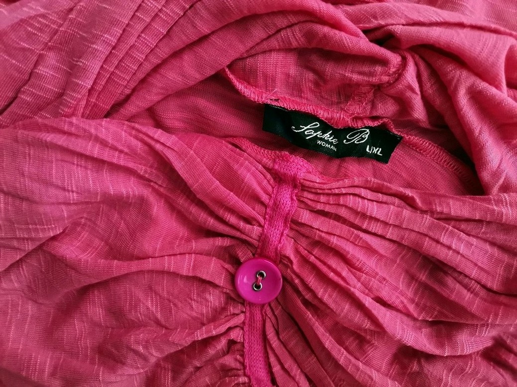 Sophie B Rozmiar L / XL Kolor Różowy W serek Tunika Bluzka Rękaw 3/4 Sophie B Rozmiar L / XL Kolor Różowy W serek Tunika Bluzka Rękaw 3/4