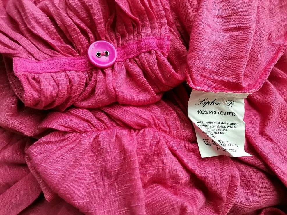 Sophie B Rozmiar L / XL Kolor Różowy W serek Tunika Bluzka Rękaw 3/4 Sophie B Rozmiar L / XL Kolor Różowy W serek Tunika Bluzka Rękaw 3/4