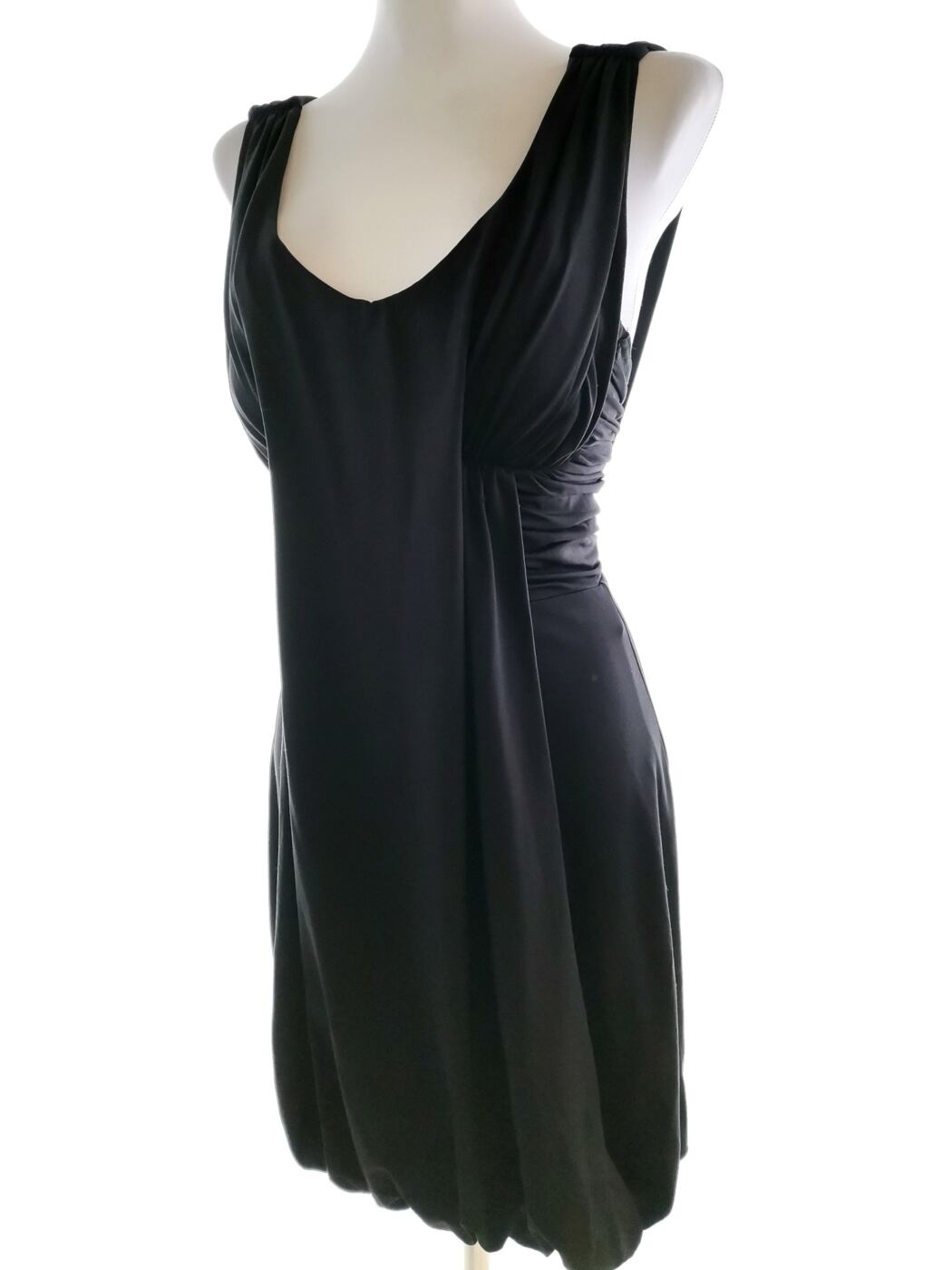 Warehouse Rozmiar 8 (36) Kolor Czarny W serek Sukienka Bodycon Bezrękawnik Do Kolan