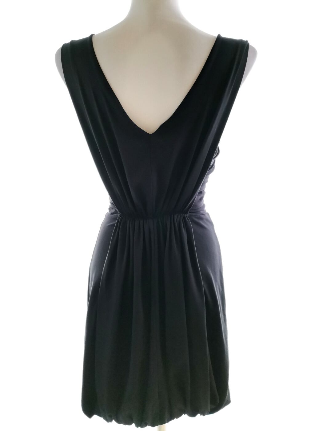 Warehouse Rozmiar 8 (36) Kolor Czarny W serek Sukienka Bodycon Bezrękawnik Do Kolan