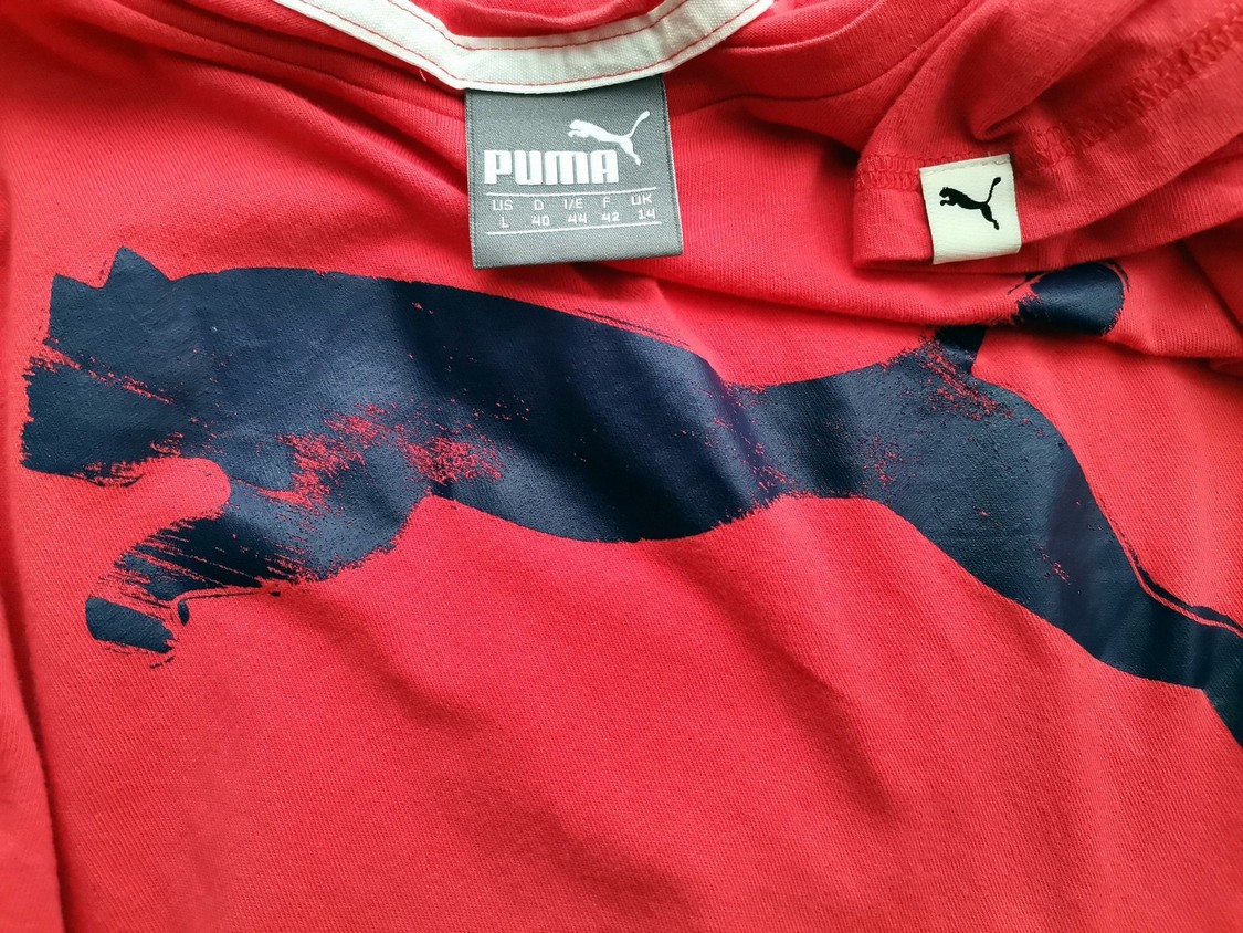 IMG_20200917_133921.jpg Puma Rozmiar L Kolor Różowy Crew Neck T-Shirt Krótki rękaw Materiał Bawełna 100%