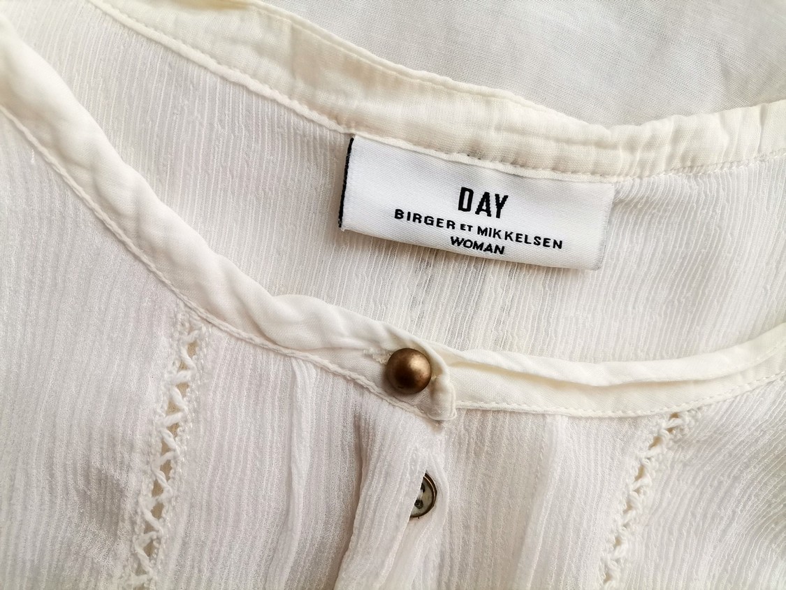 Day Birger Et Mikkelsen Rozmiar 44 Kolor Kremowy Crew Neck Tunika Popover Bluzka Krótki rękaw Materiał Bawełna Day Birger Et Mikkelsen Rozmiar 44 Kolor Kremowy Crew Neck Tunika Popover Bluzka Krótki rękaw Materiał Bawełna