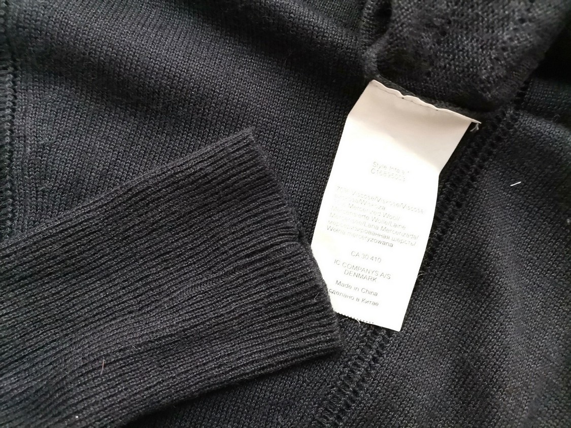 InWear Rozmiar L Kolor Czarny Okrągły dekolt Sukienka Maxi Długi rękaw Długa Materiał Wiskoza