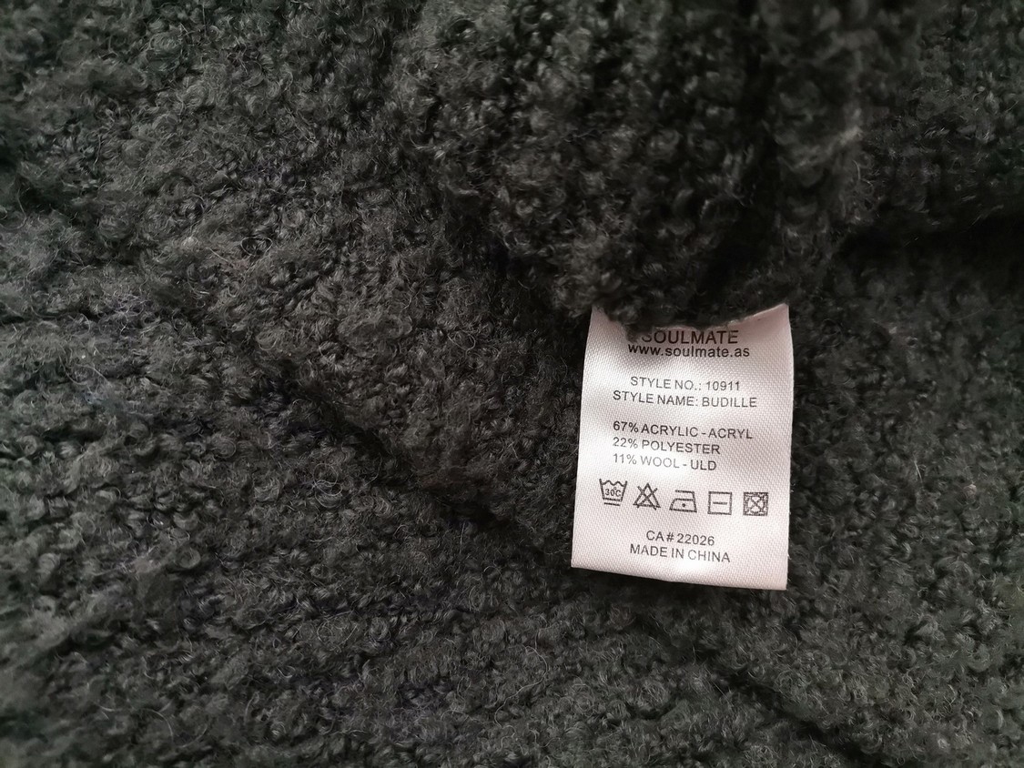 Soulmate Rozmiar M Kolor Zielony Golf Sukienka Sweterkowa Długi rękaw Midi Materiał Akryl Soulmate Rozmiar M Kolor Zielony Golf Sukienka Sweterkowa Długi rękaw Midi Materiał Akryl