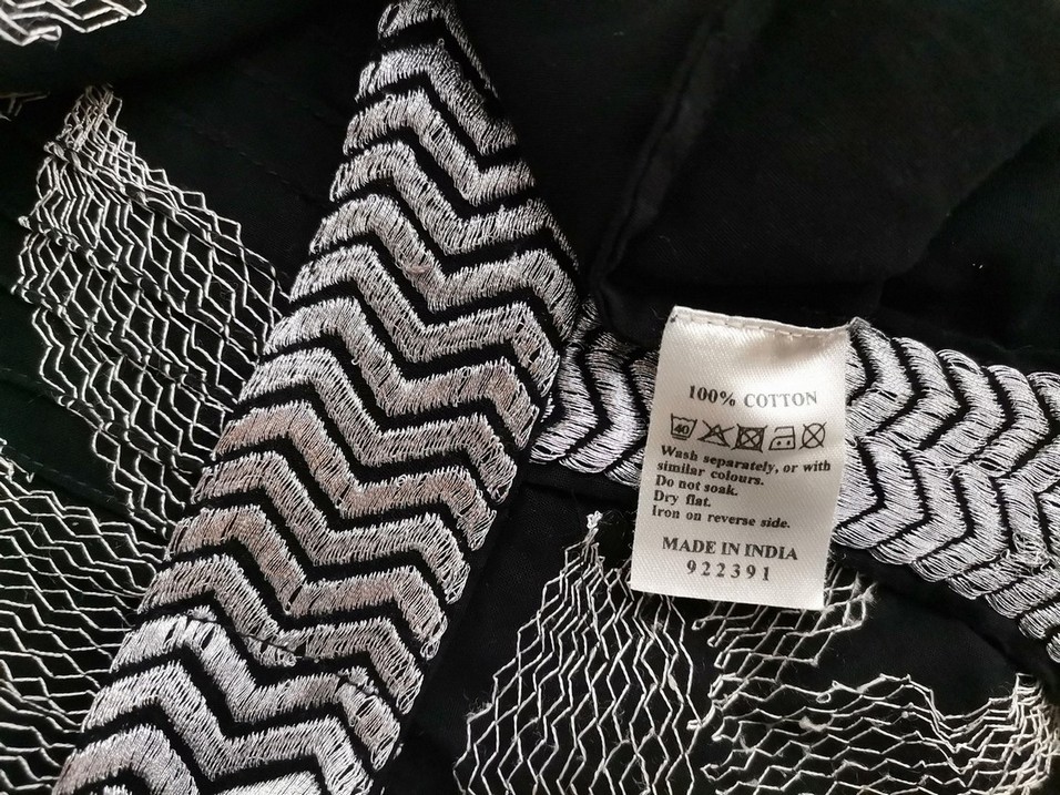 Monsoon Rozmiar 10 (38) Kolor Czarny W serek Bluzka Bezrękawnik Materiał Bawełna 100%
