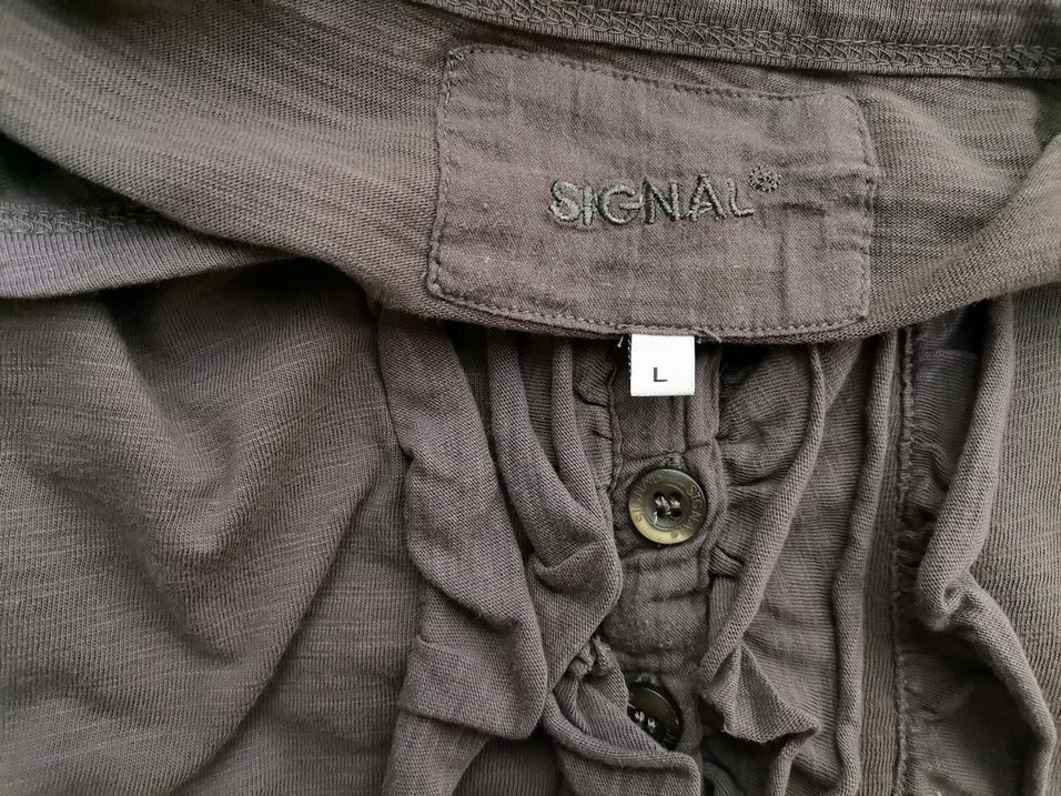 Signal Rozmiar L Kolor Szary Okrągły dekolt Tunika Popover Bluzka Krótki rękaw Materiał Bawełna 100% Signal Rozmiar L Kolor Szary Okrągły dekolt Tunika Popover Bluzka Krótki rękaw Materiał Bawełna 100%