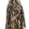 H&m Rozmiar 38 Kolor Khaki Spódnica Rozkloszowana Midi Materiał Len